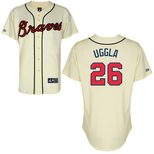 Dan Uggla #26 mlb Jersey-Atlanta Braves Women's Authentic Alternate 2 Cool Base Baseball Jersey
